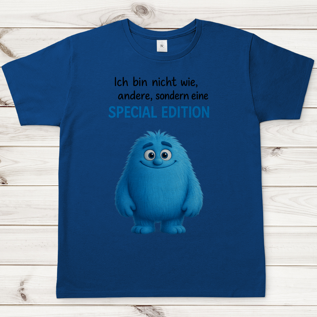 Herren T-Shirt Boy Monster blau Spezial Edition