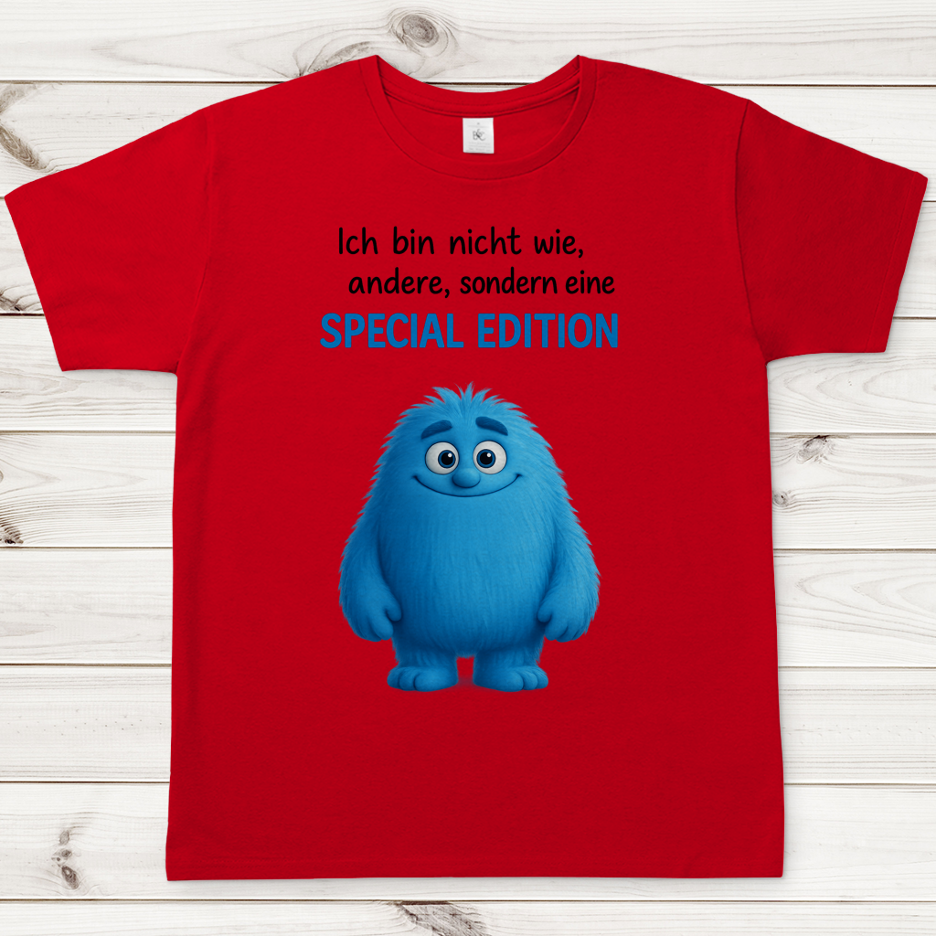 Herren T-Shirt Boy Monster blau Spezial Edition