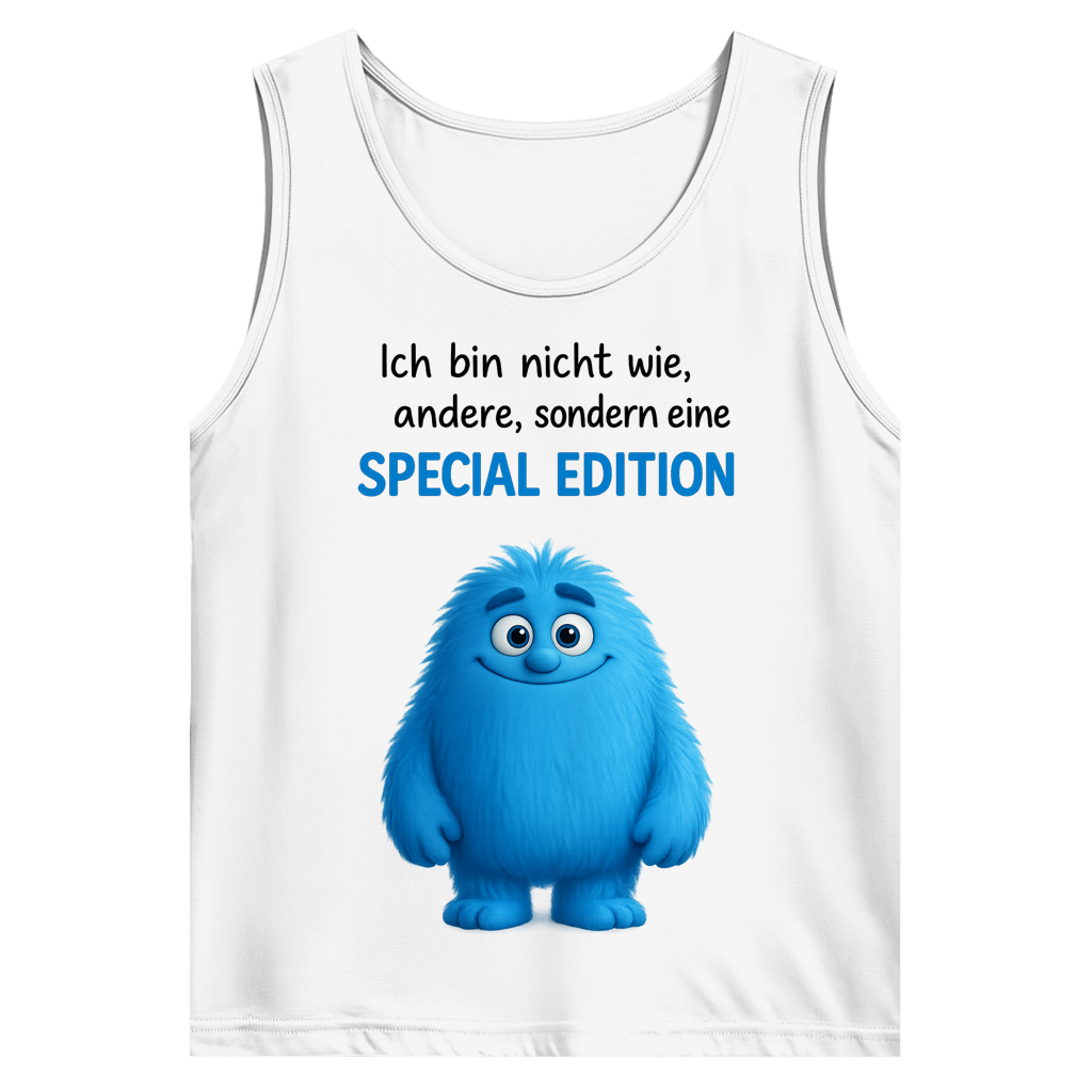 Herren Basic Tank Top Boy Monster blau Spezial Edition