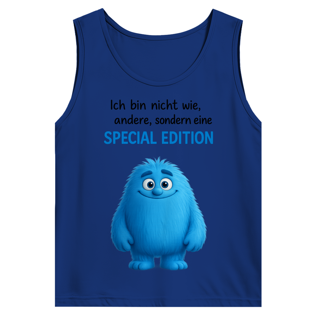 Herren Basic Tank Top Boy Monster blau Spezial Edition