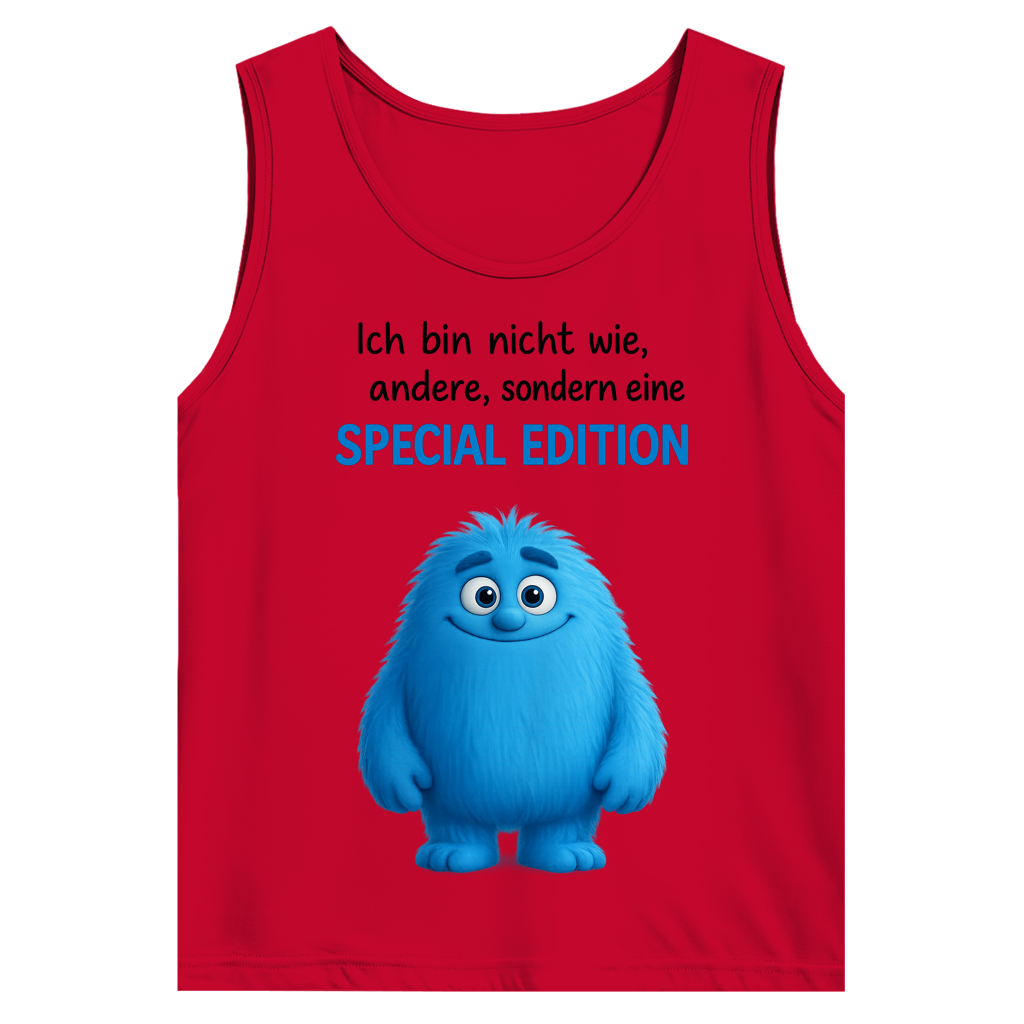 Herren Basic Tank Top Boy Monster blau Spezial Edition