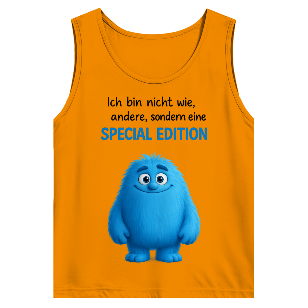 Herren Basic Tank Top Boy Monster blau Spezial Edition