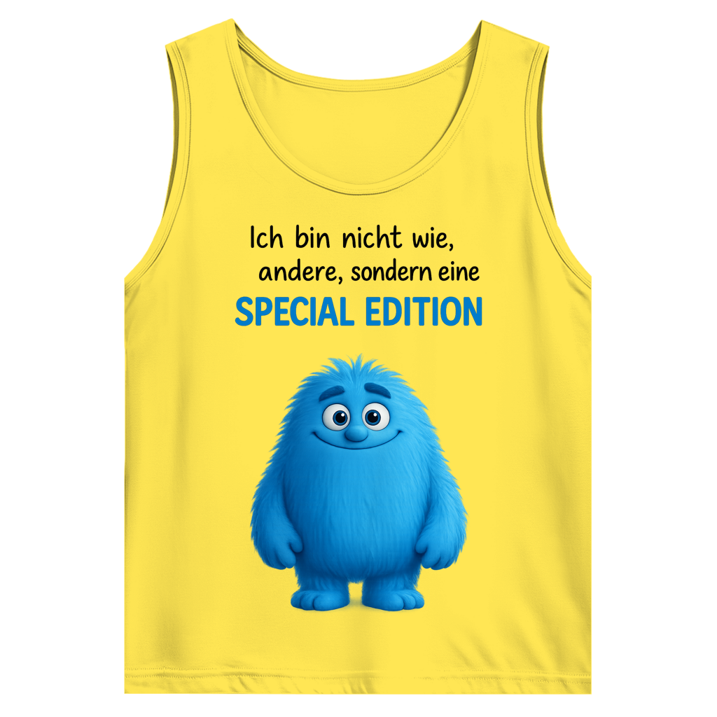 Herren Basic Tank Top Boy Monster blau Spezial Edition