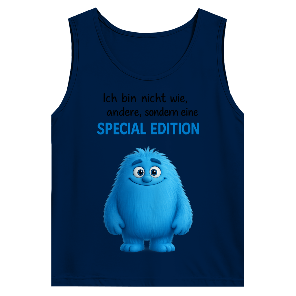 Herren Basic Tank Top Boy Monster blau Spezial Edition