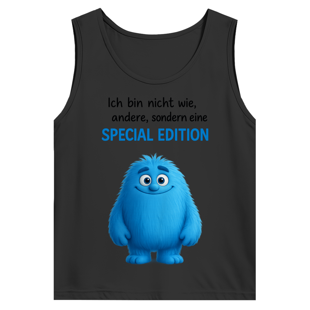 Herren Basic Tank Top Boy Monster blau Spezial Edition