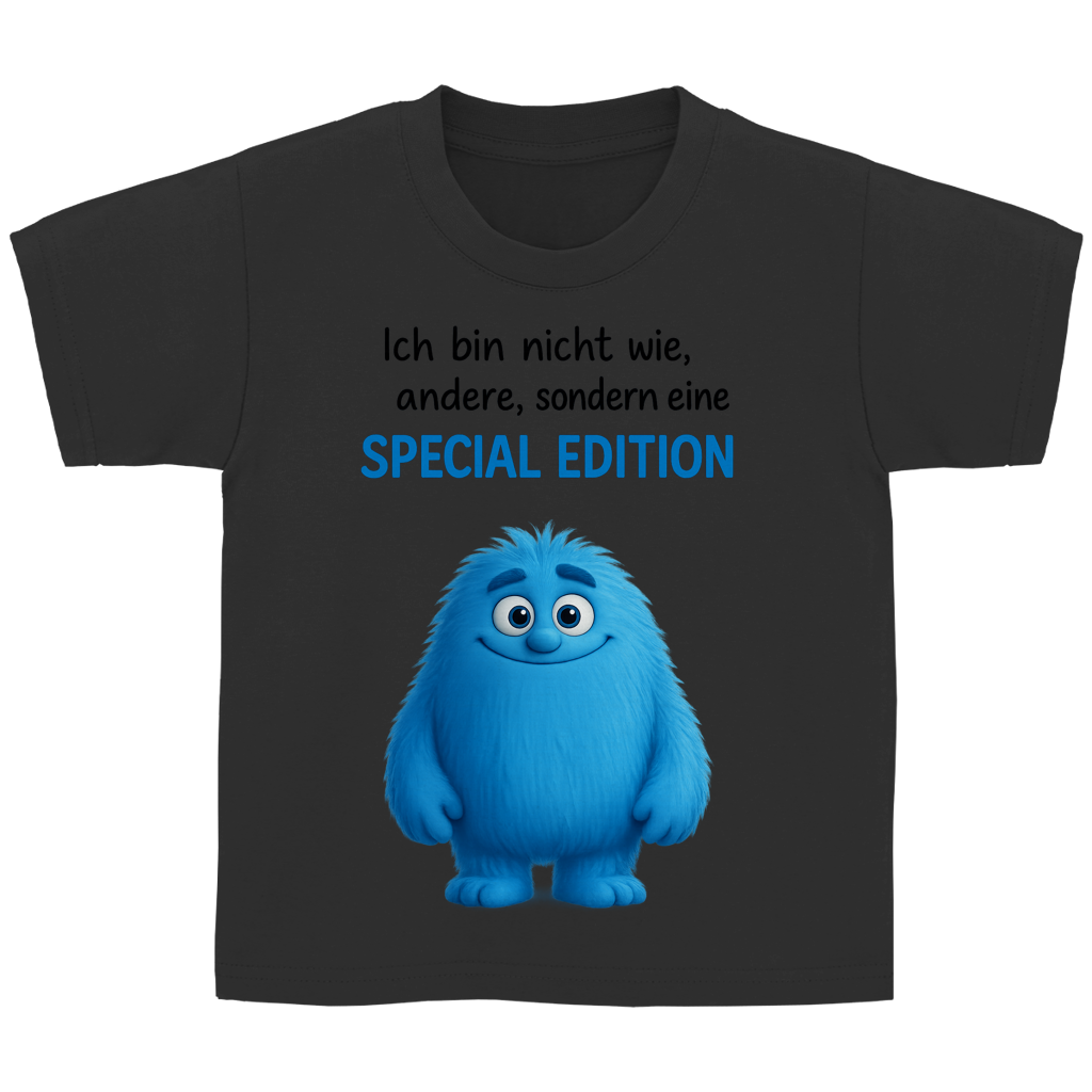 Kinder Basic T-Shirt Boy Monster blau Spezial Edition