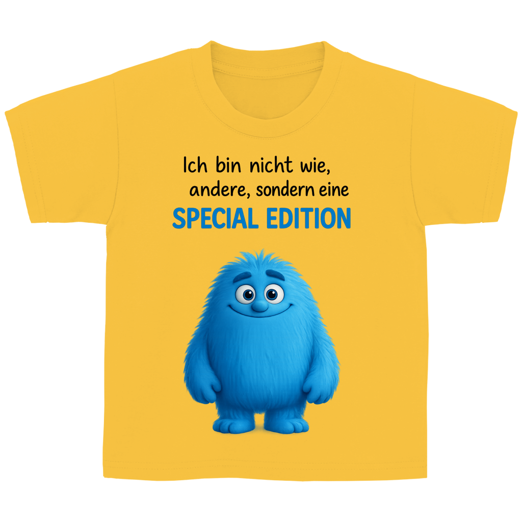 Kinder Basic T-Shirt Boy Monster blau Spezial Edition