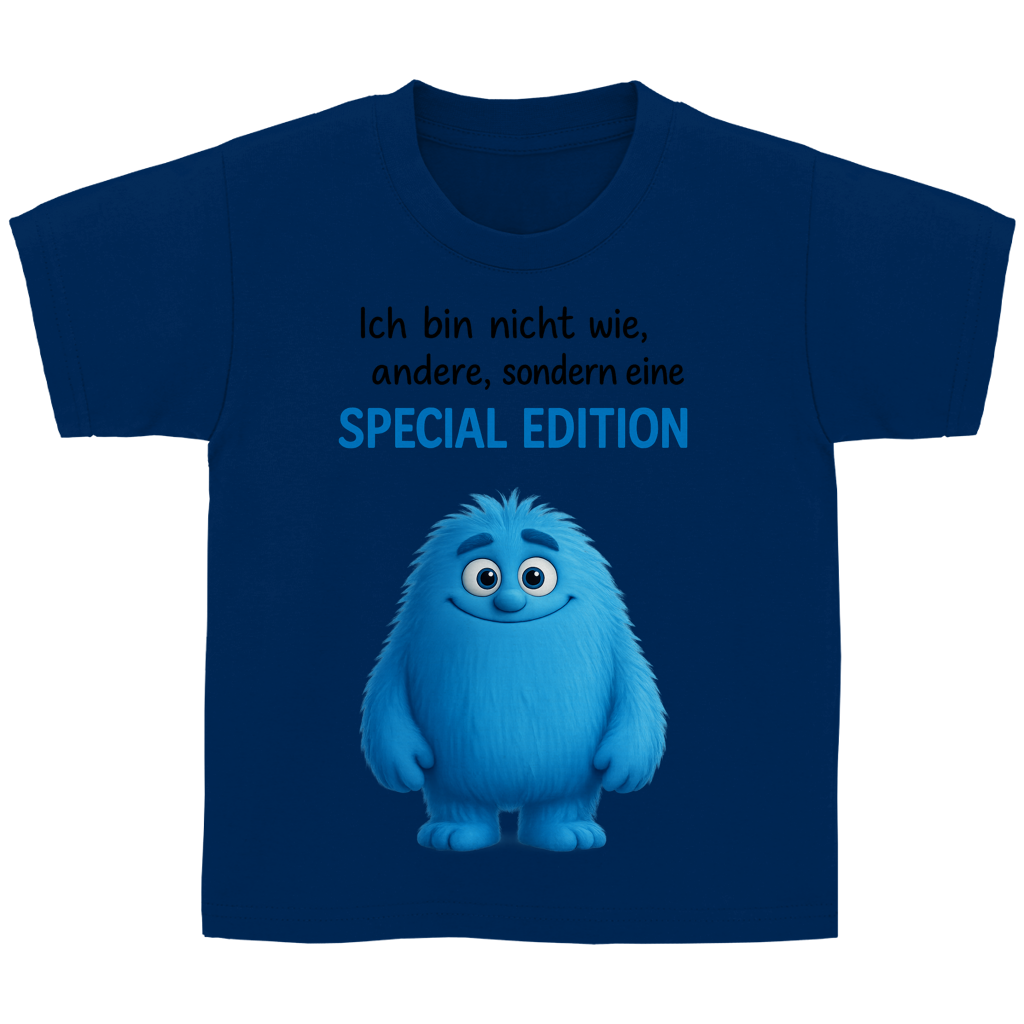 Kinder Basic T-Shirt Boy Monster blau Spezial Edition