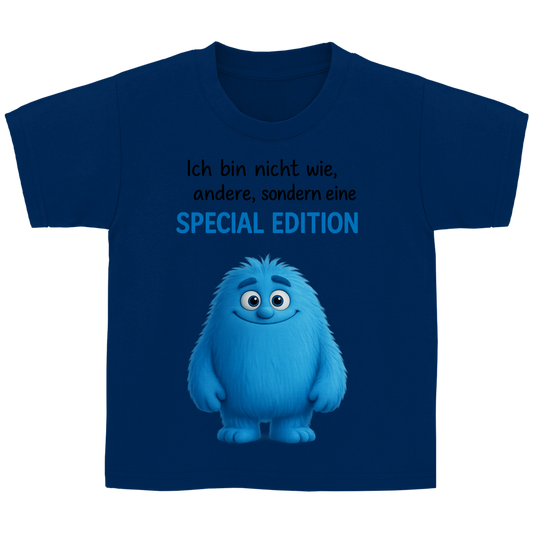 Kinder Basic T-Shirt Boy Monster blau Spezial Edition
