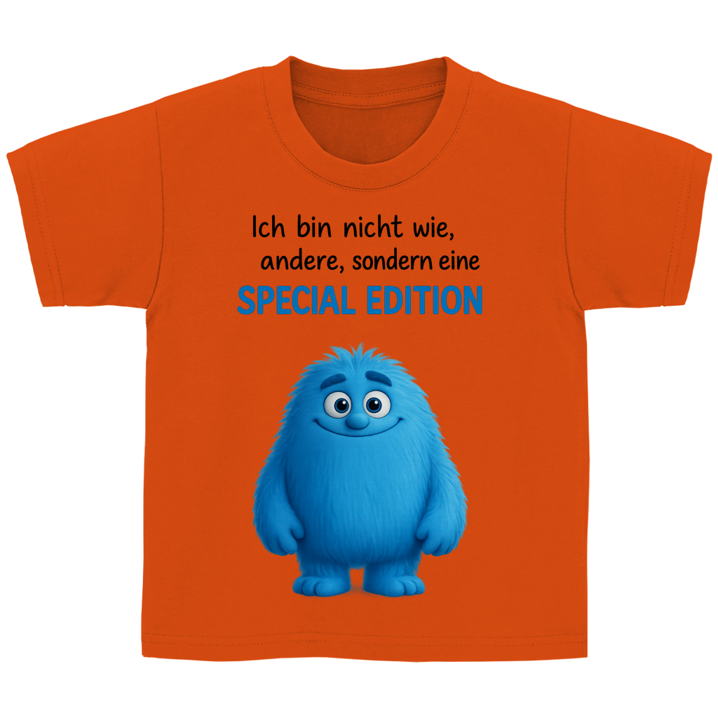 Kinder Basic T-Shirt Boy Monster blau Spezial Edition