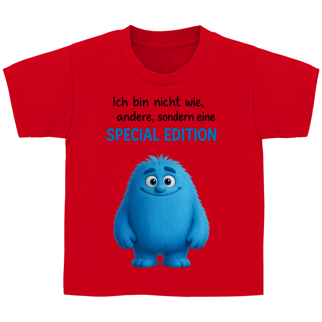 Kinder Basic T-Shirt Boy Monster blau Spezial Edition