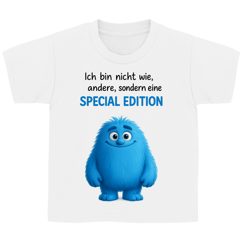 Kinder Basic T-Shirt Boy Monster blau Spezial Edition