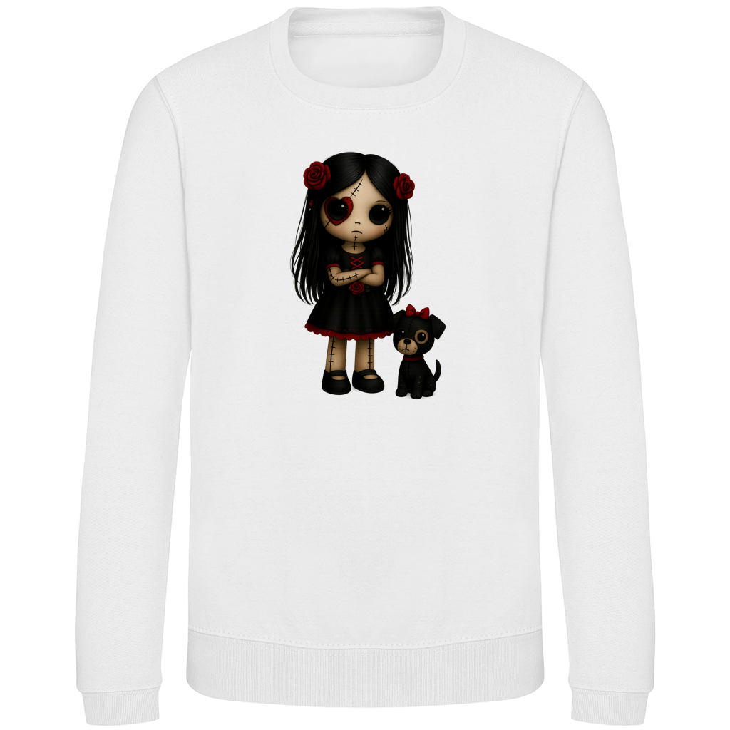 Kinder Sweatshirt Girl Puppe mit Hund