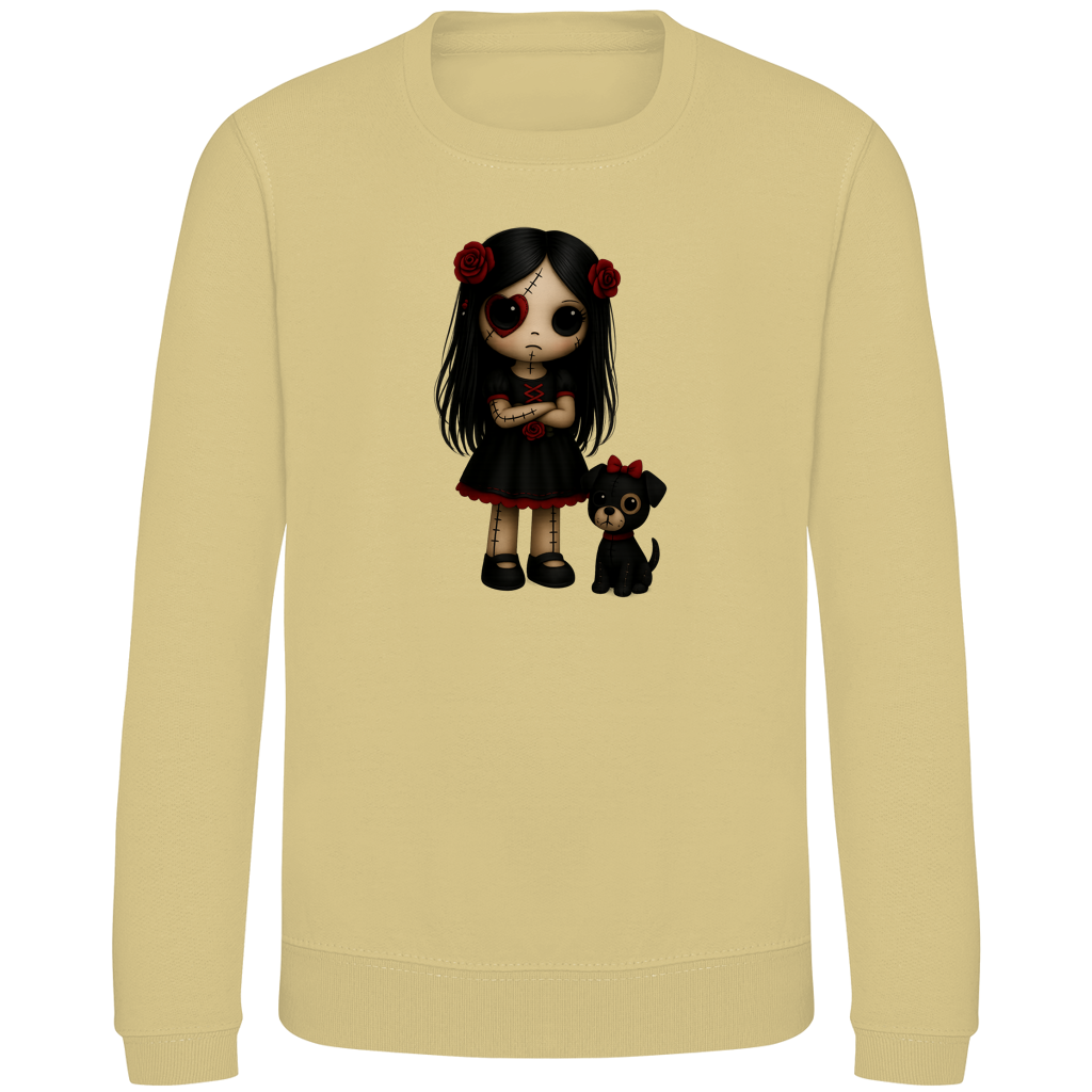 Kinder Sweatshirt Girl Puppe mit Hund