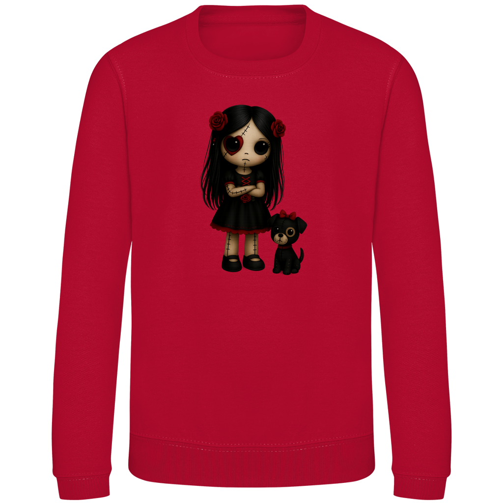 Kinder Sweatshirt Girl Puppe mit Hund