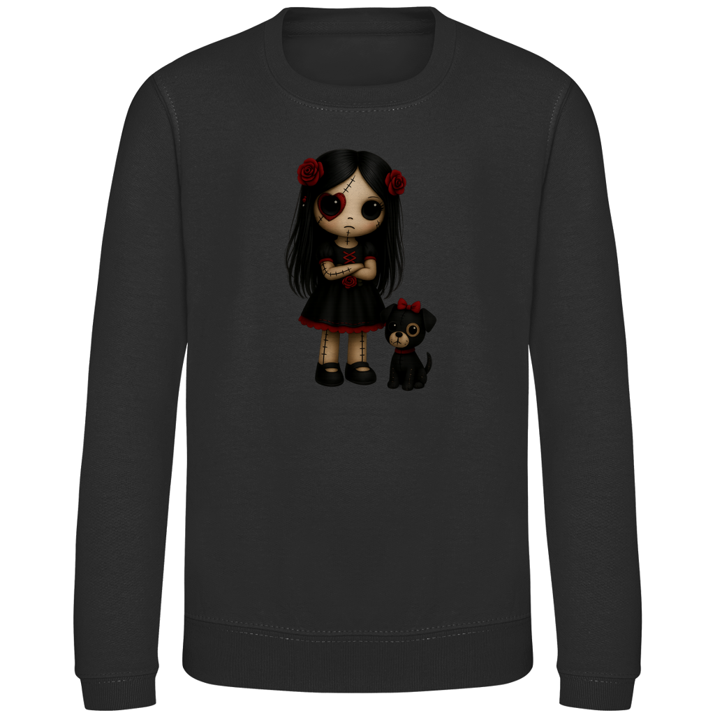 Kinder Sweatshirt Girl Puppe mit Hund