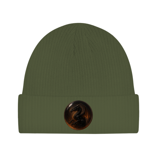 Beanie Drache schwarz in einer Blase
