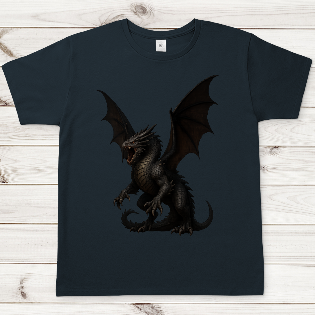 Herren T-Shirt Drache sehr wütend