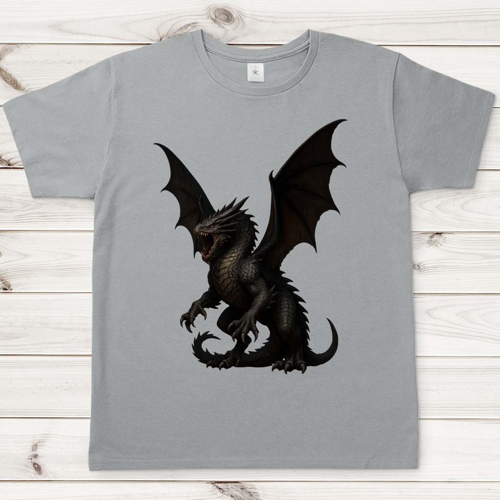 Herren T-Shirt Drache sehr wütend