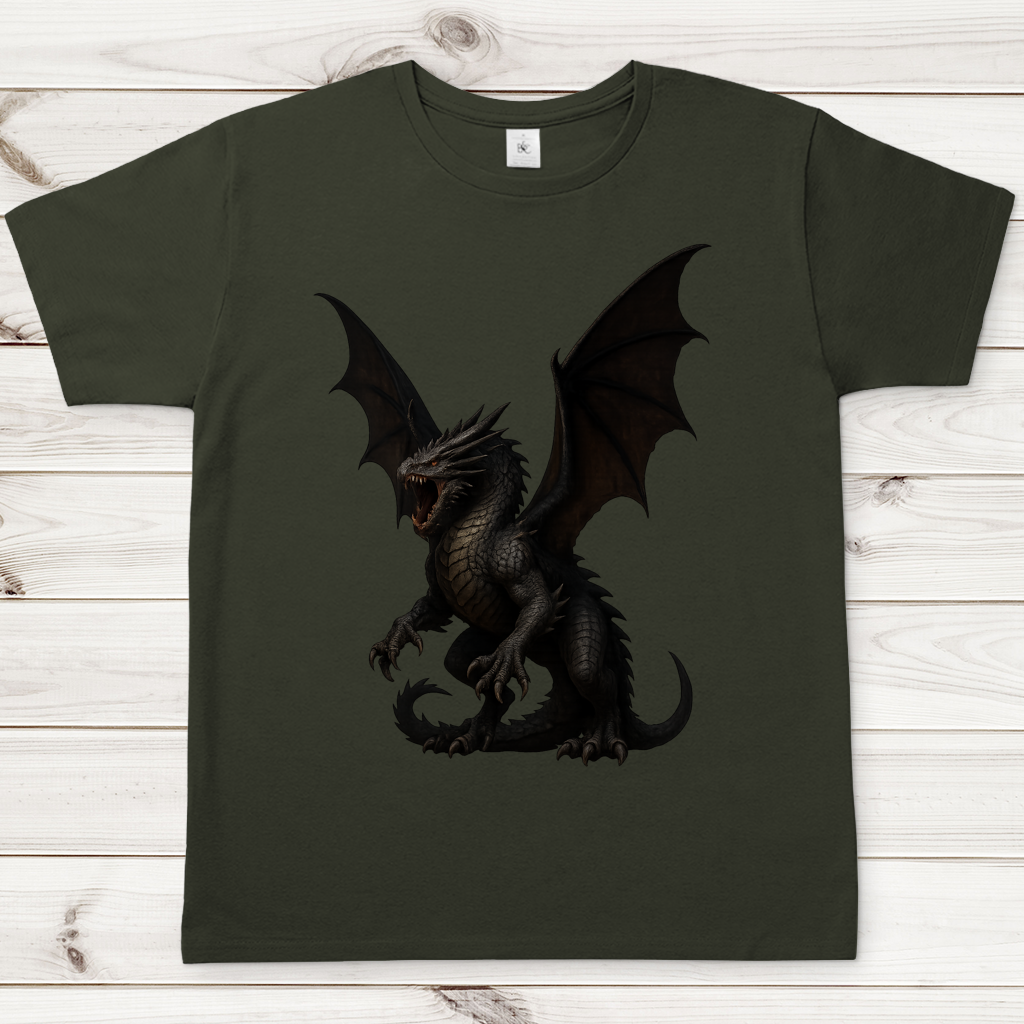 Herren T-Shirt Drache sehr wütend