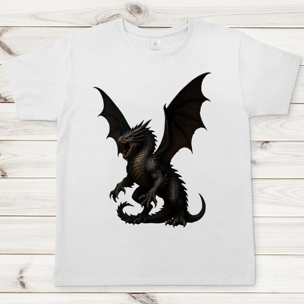 Herren T-Shirt Drache sehr wütend