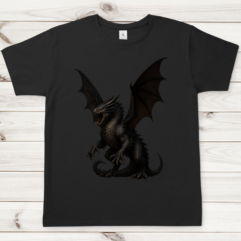 Herren T-Shirt Drache sehr wütend