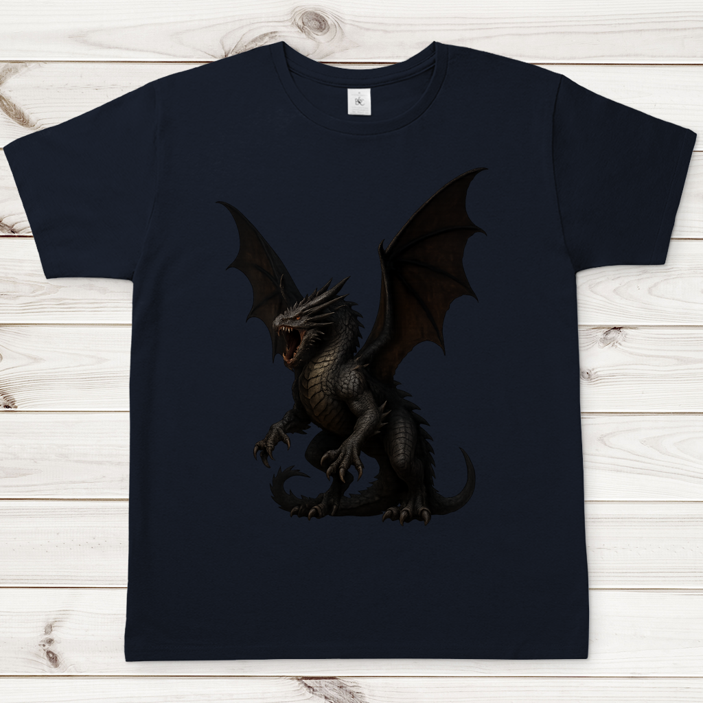 Herren T-Shirt Drache sehr wütend