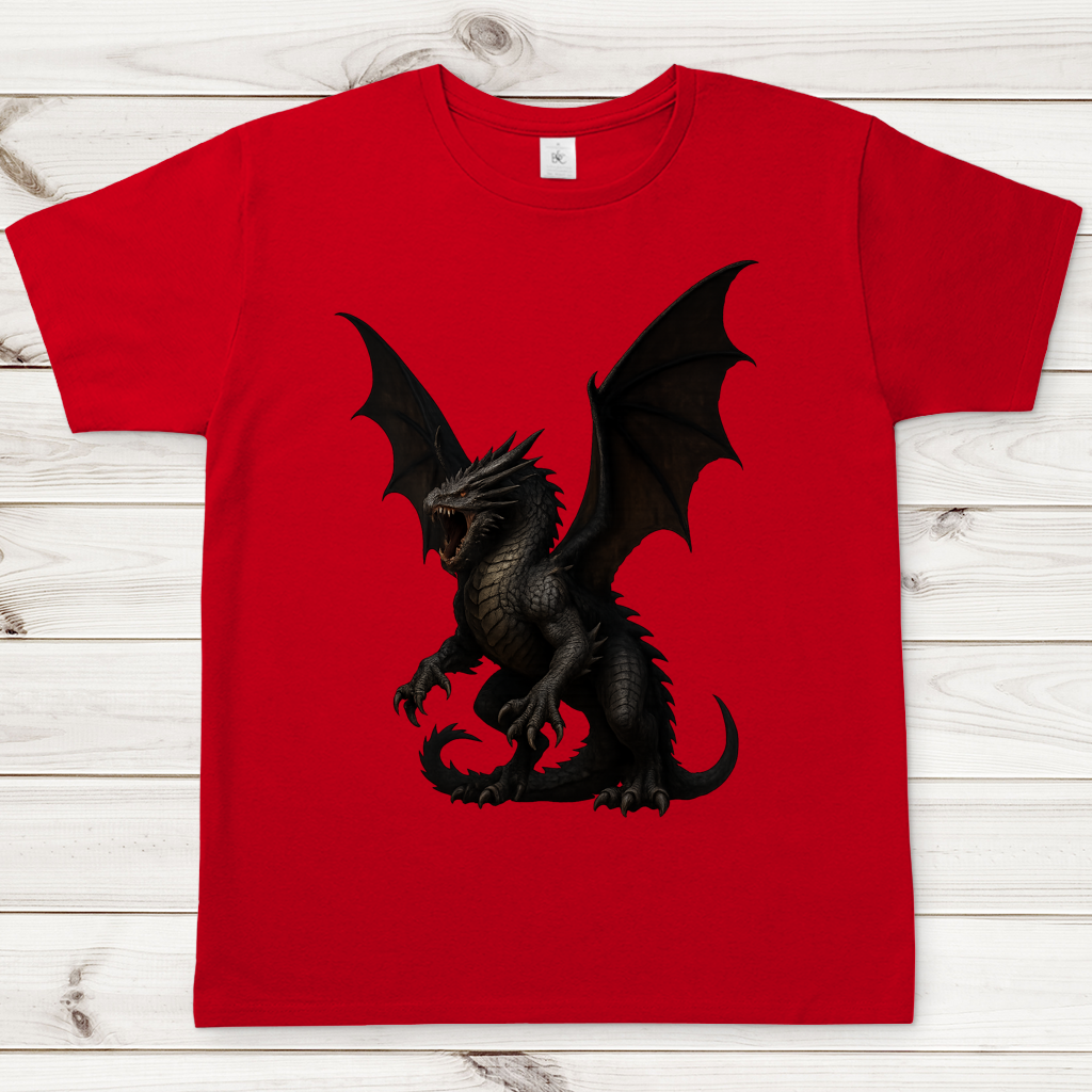 Herren T-Shirt Drache sehr wütend