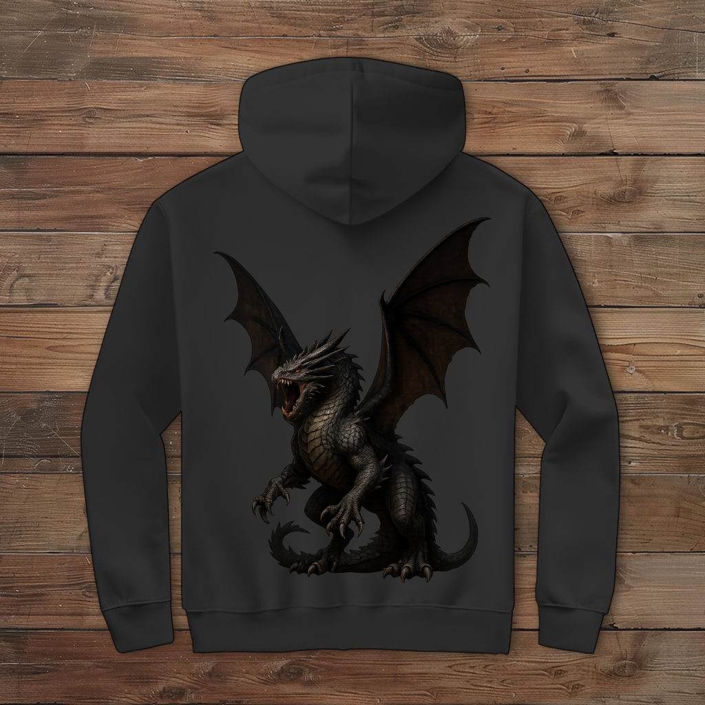 Herren Zipper Hoodie Drache sehr wütend