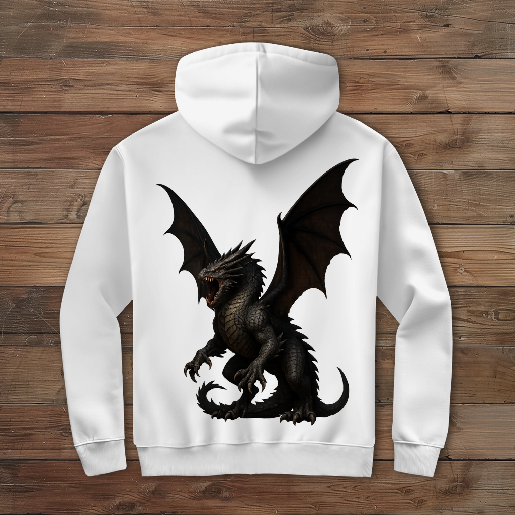 Herren Zipper Hoodie Drache sehr wütend