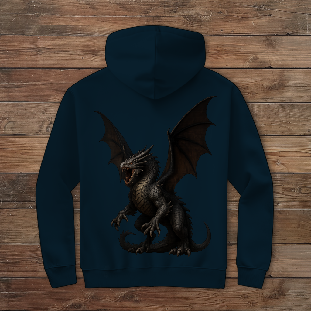 Herren Zipper Hoodie Drache sehr wütend