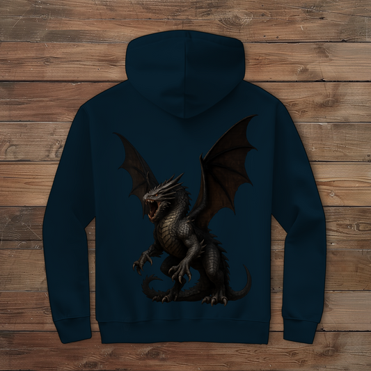 Herren Zipper Hoodie Drache sehr wütend