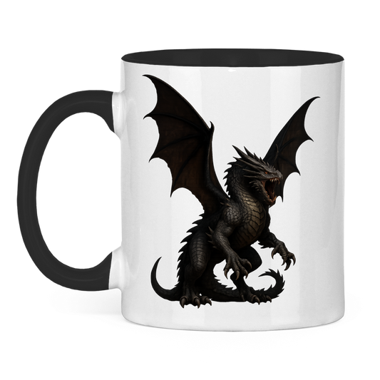 Tasse zweifarbig Drache sehr wütend