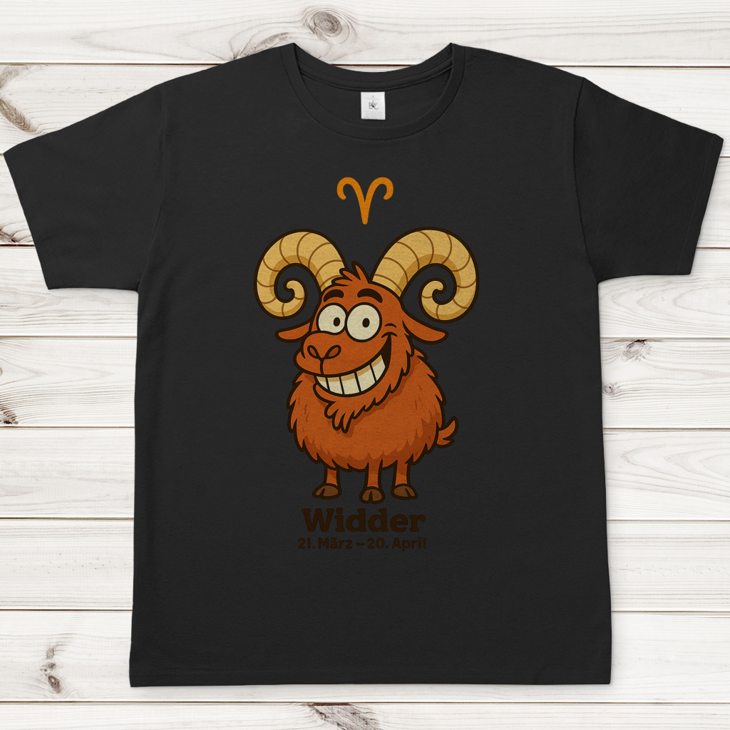 Herren T-Shirt Widder Comic