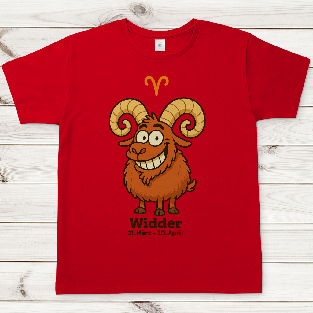 Herren T-Shirt Widder Comic