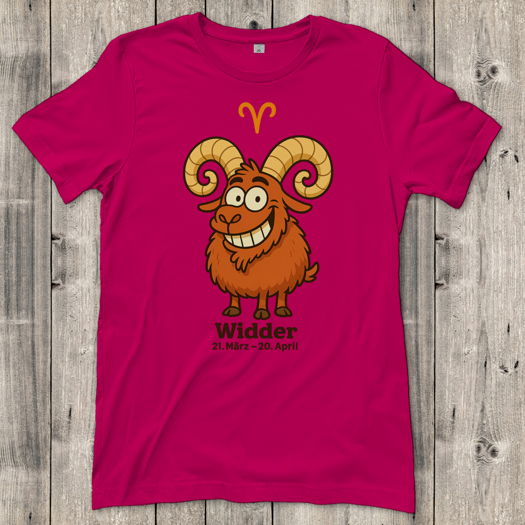 Damen T-Shirt Widder Comic