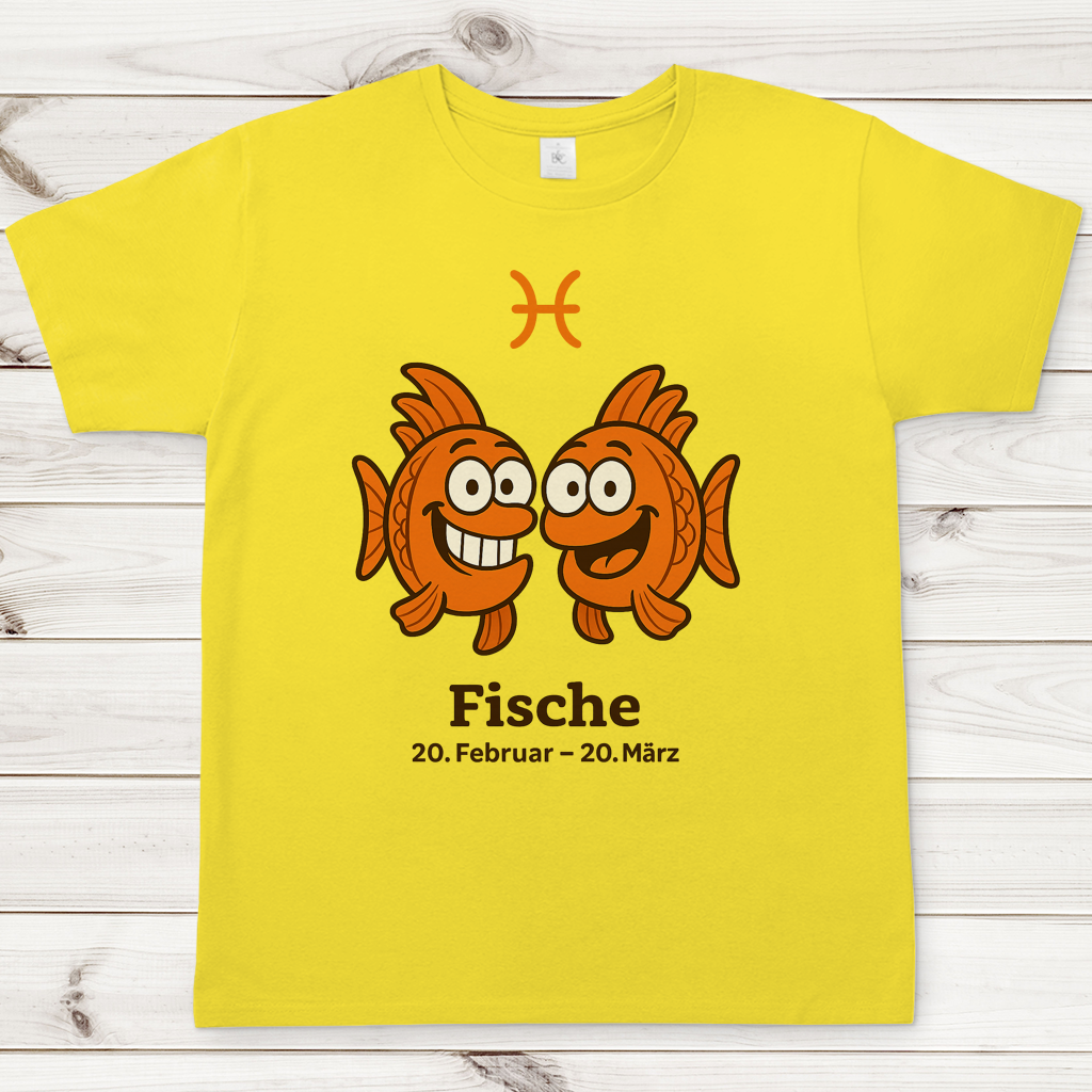 Herren T-Shirt Fische Comic