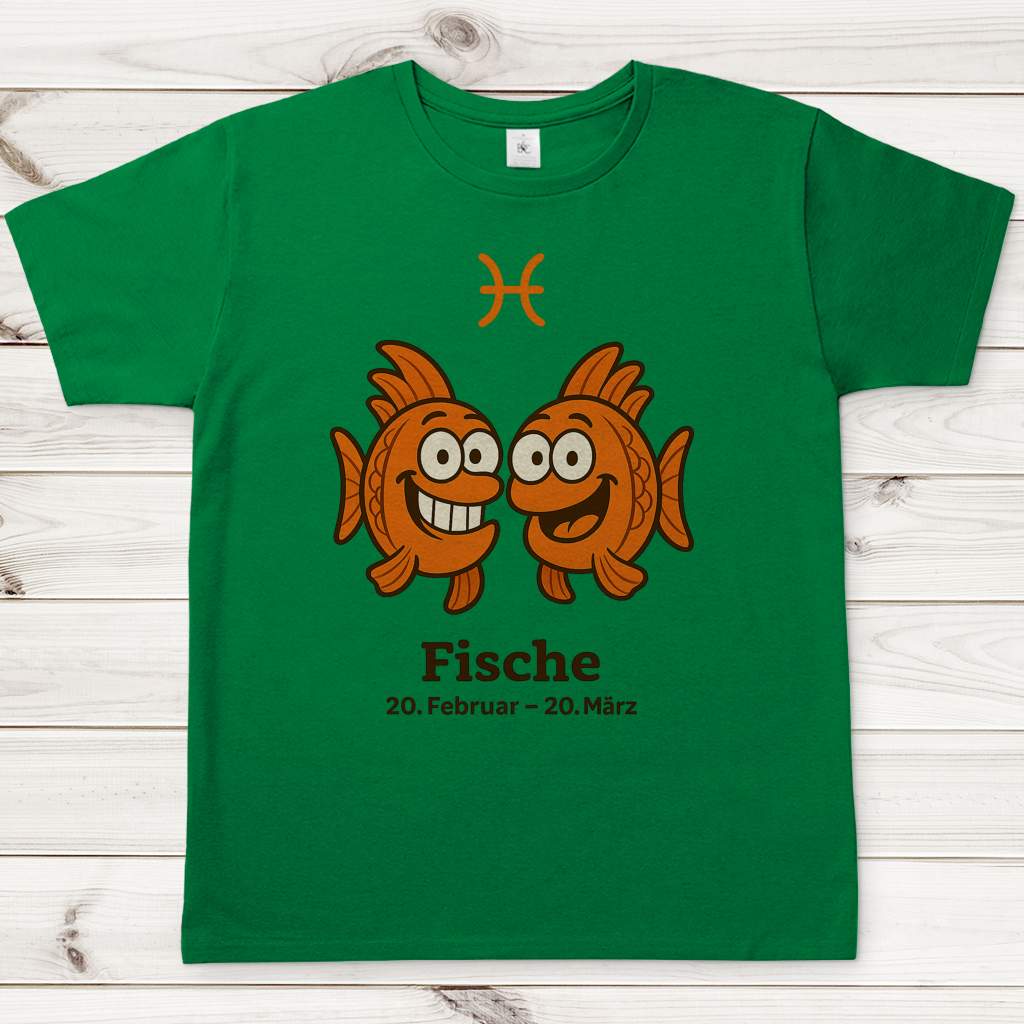 Herren T-Shirt Fische Comic