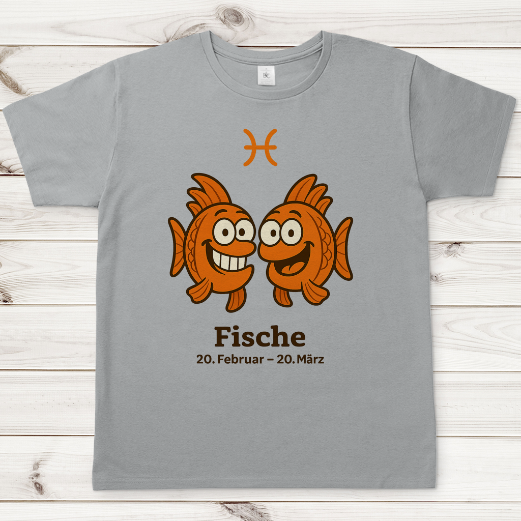 Herren T-Shirt Fische Comic