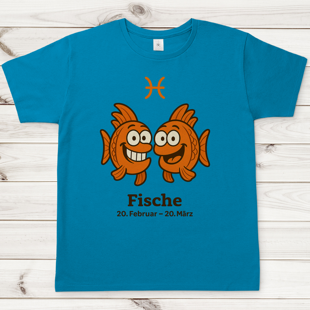 Herren T-Shirt Fische Comic