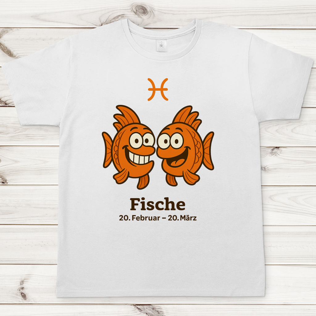 Herren T-Shirt Fische Comic