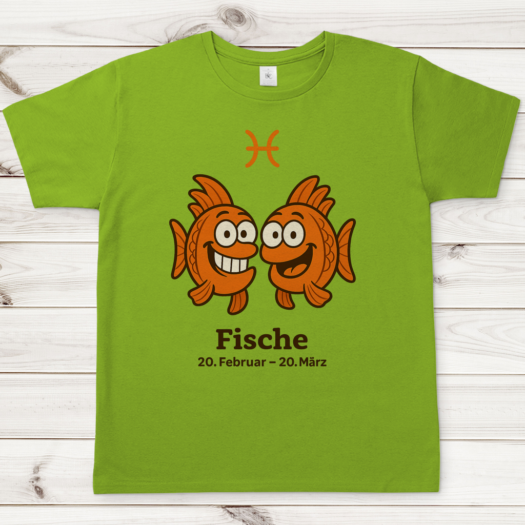 Herren T-Shirt Fische Comic