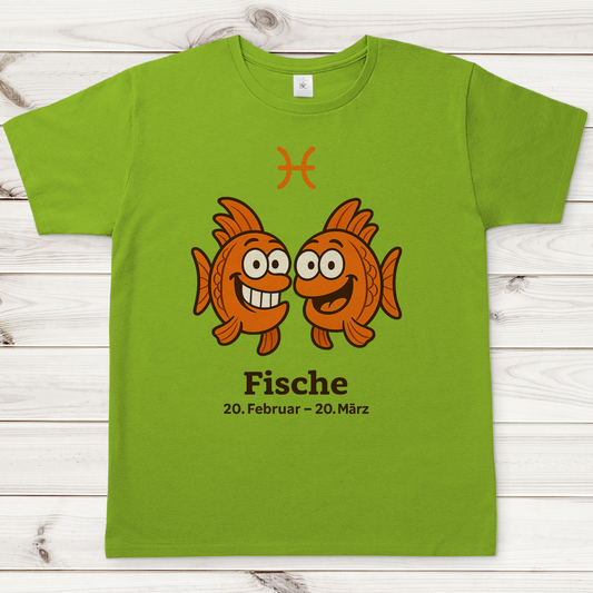 Herren T-Shirt Fische Comic