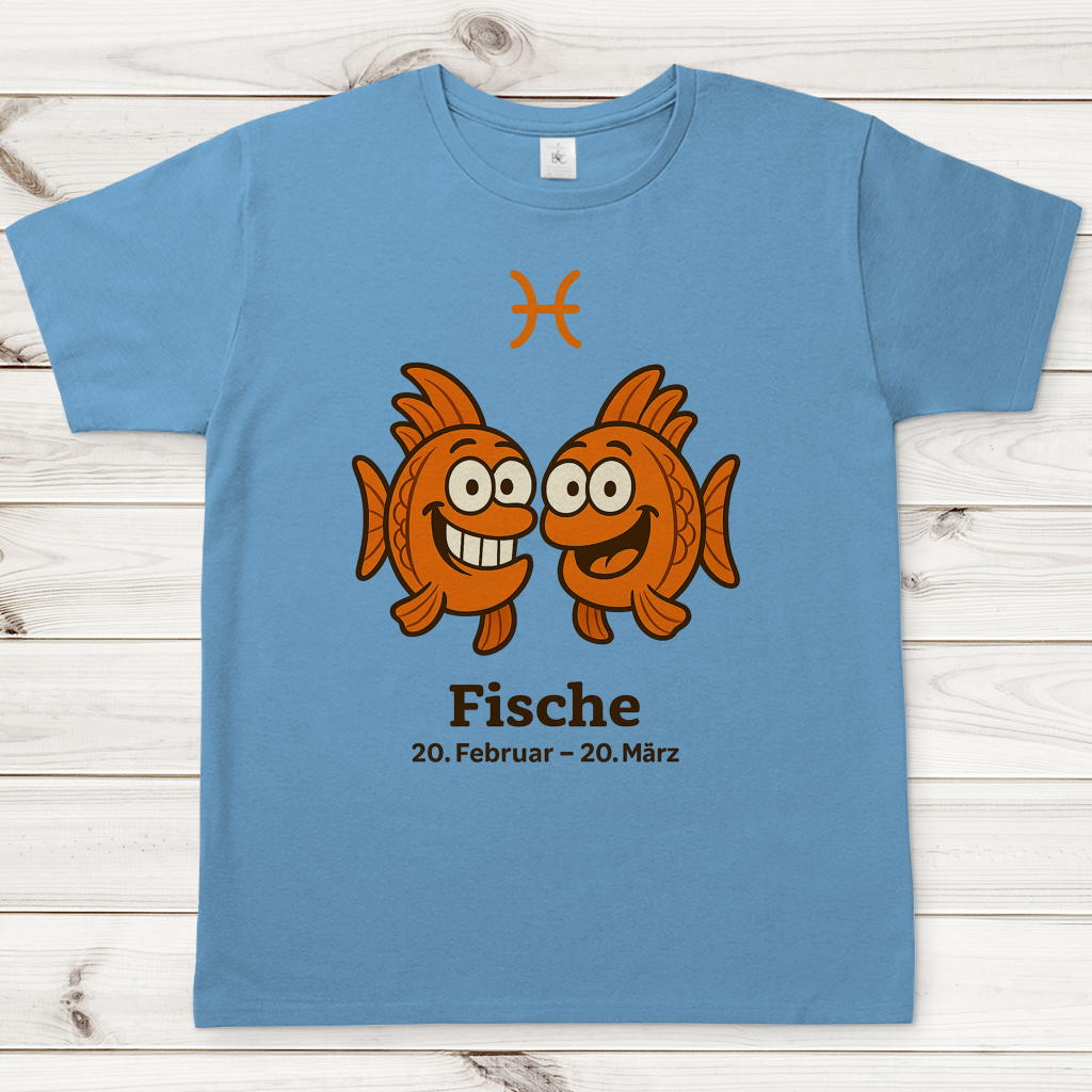 Herren T-Shirt Fische Comic