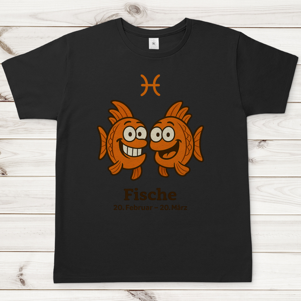 Herren T-Shirt Fische Comic