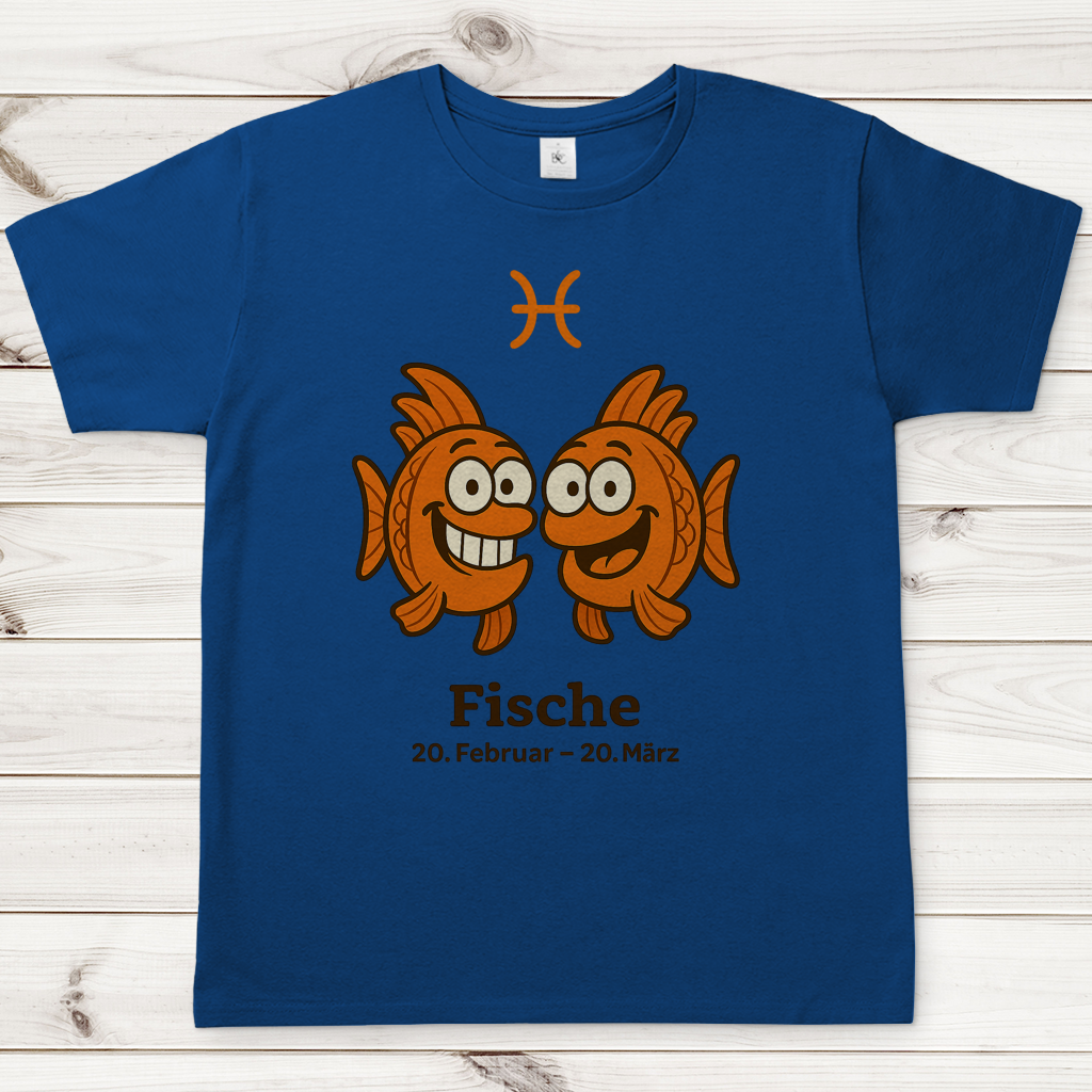 Herren T-Shirt Fische Comic