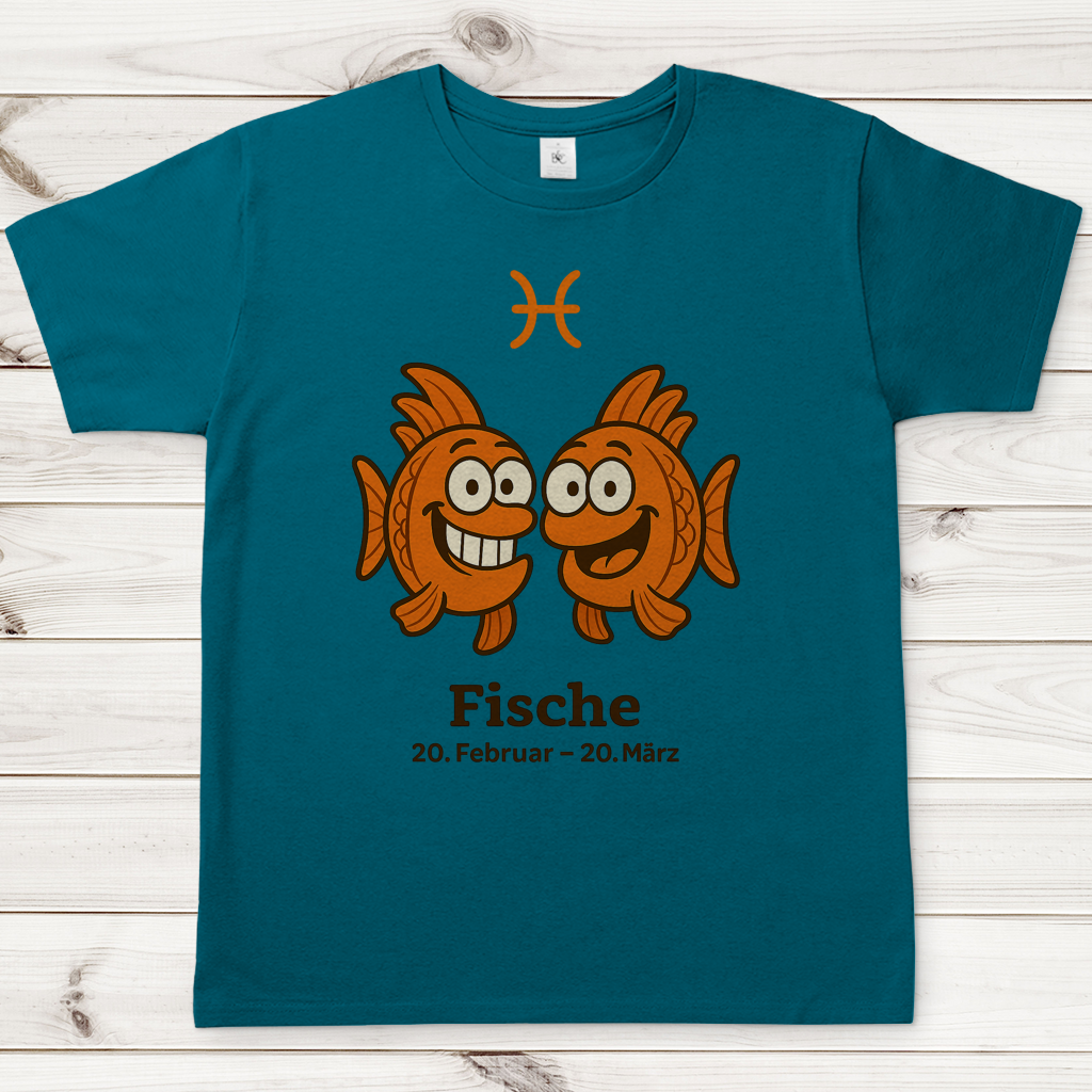 Herren T-Shirt Fische Comic
