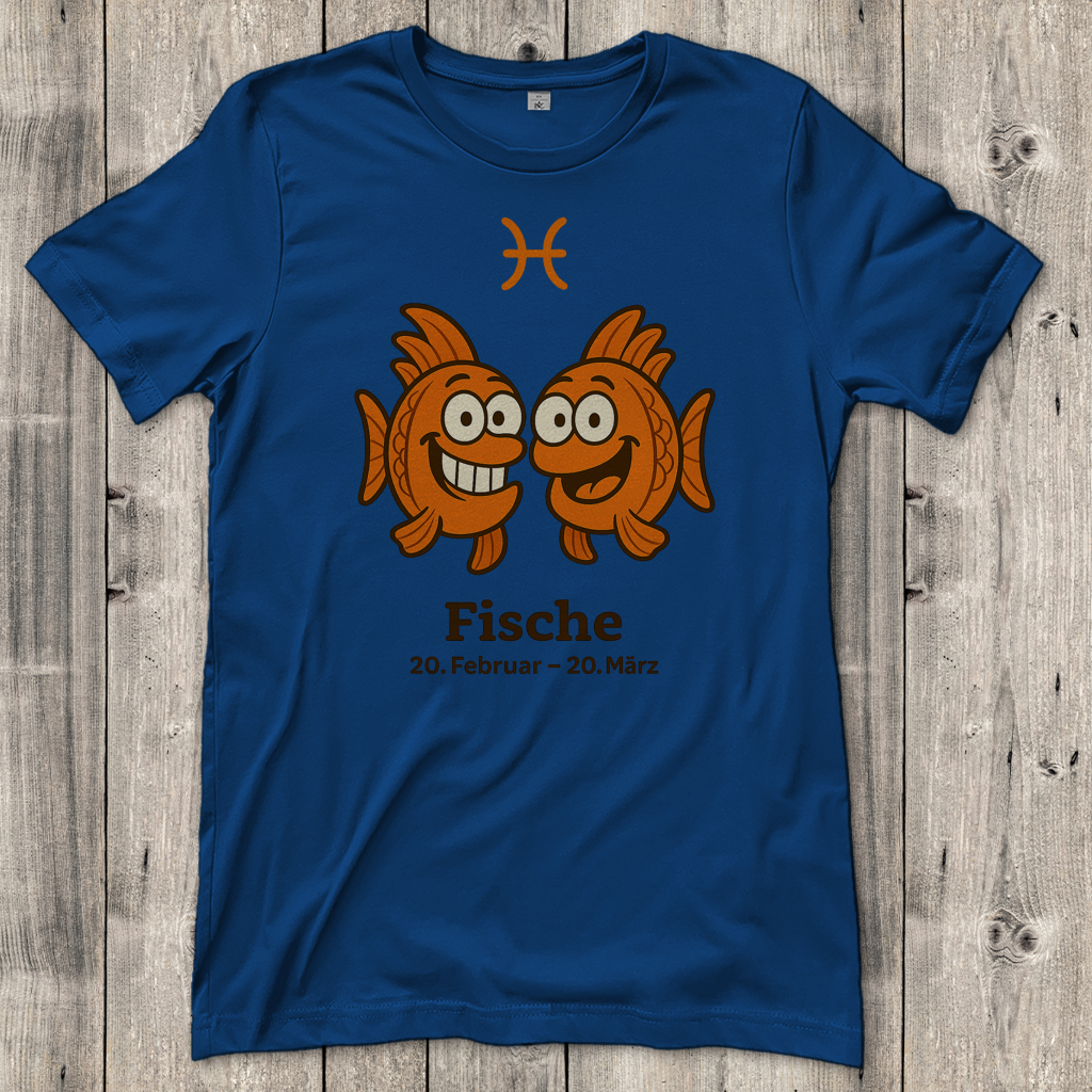 Damen T-Shirt Fische Comic