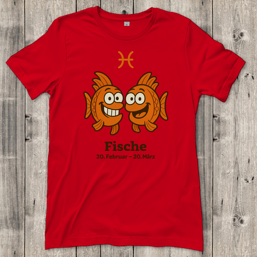 Damen T-Shirt Fische Comic