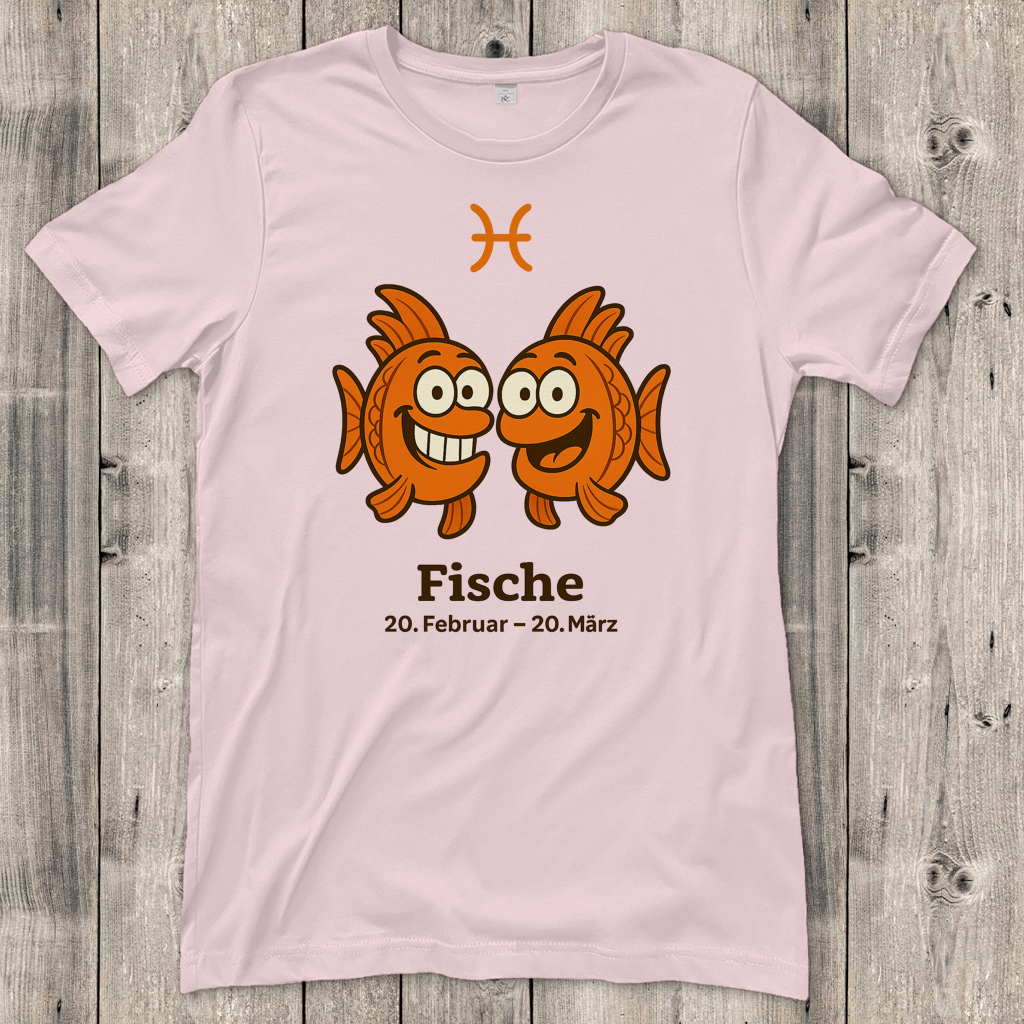 Damen T-Shirt Fische Comic